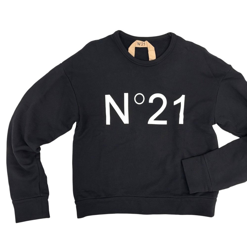 Other Other N°21 Long Sleeve Logo Print Sweatshirt Cotton Sweatshirts & Hoodies Size ONE SIZE - 5 Thumbnail