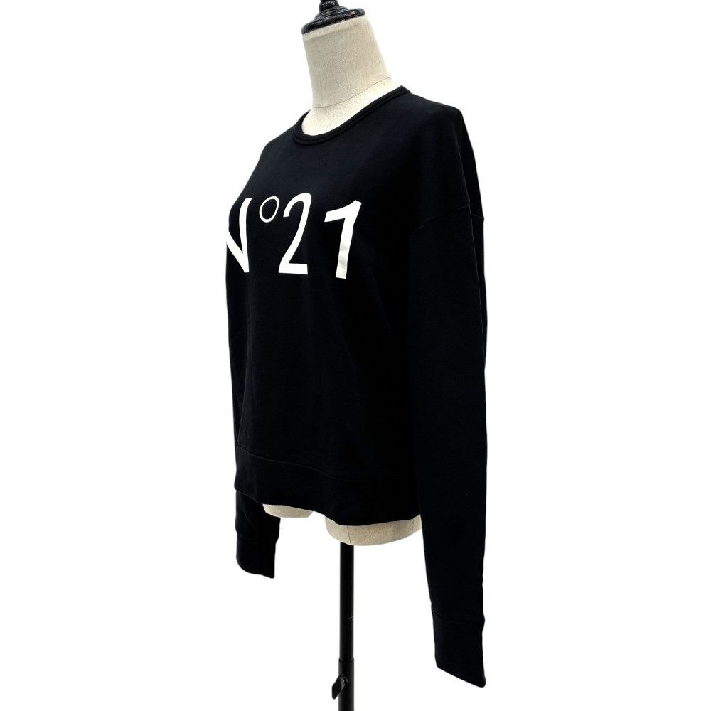 Other Other N°21 Long Sleeve Logo Print Sweatshirt Cotton Sweatshirts & Hoodies Size ONE SIZE - 2 Thumbnail