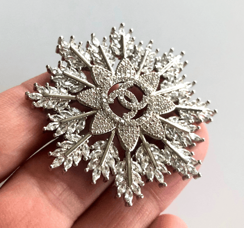 Chanel Chanel Vintage Snowflake Brooch Pin Grailed