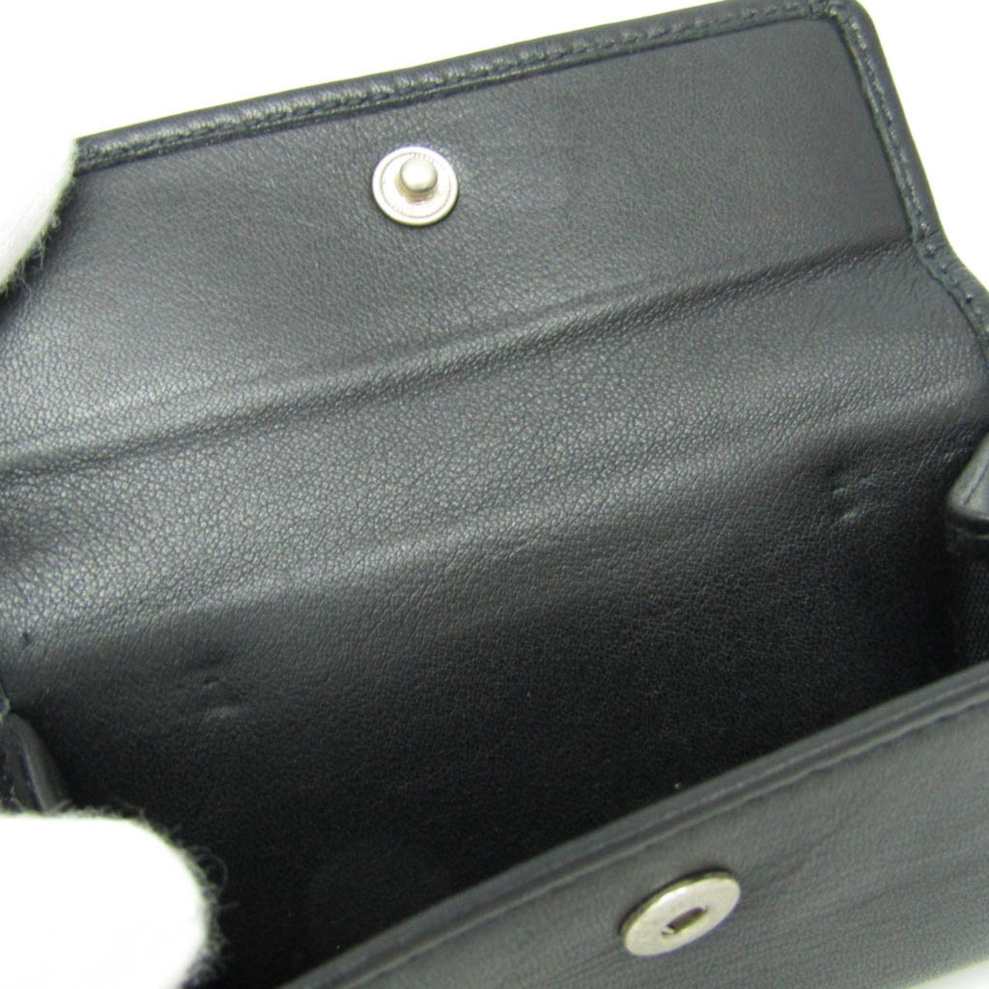 Bvlgari Bvlgari Four-fold Mini Wallet Men,Women Leather Coin Purse/coin Case Black Size ONE SIZE - 11 Thumbnail