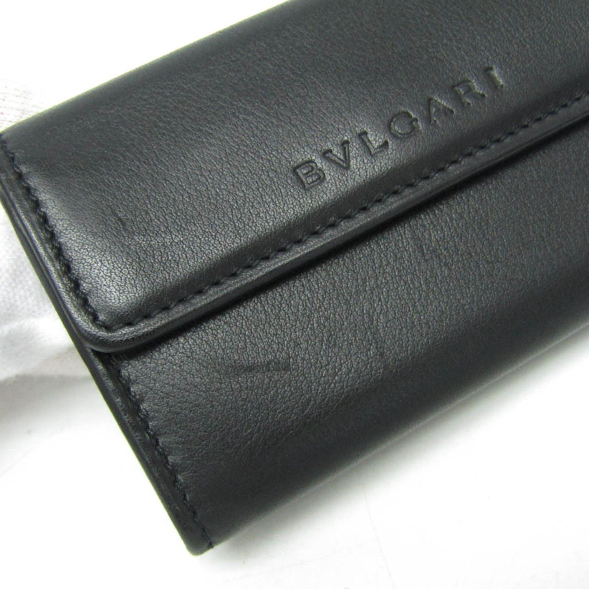 Bvlgari Bvlgari Four-fold Mini Wallet Men,Women Leather Coin Purse/coin Case Black Size ONE SIZE - 8 Thumbnail