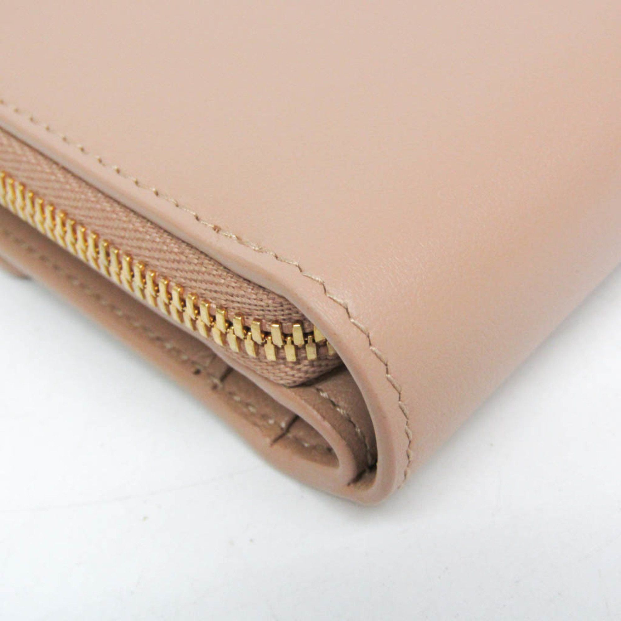 Balenciaga Balenciaga Envelope Compact Wallet 753762 Men,Women Leather Wallet (tri-fold) Pink Beige Size ONE SIZE - 6 Thumbnail