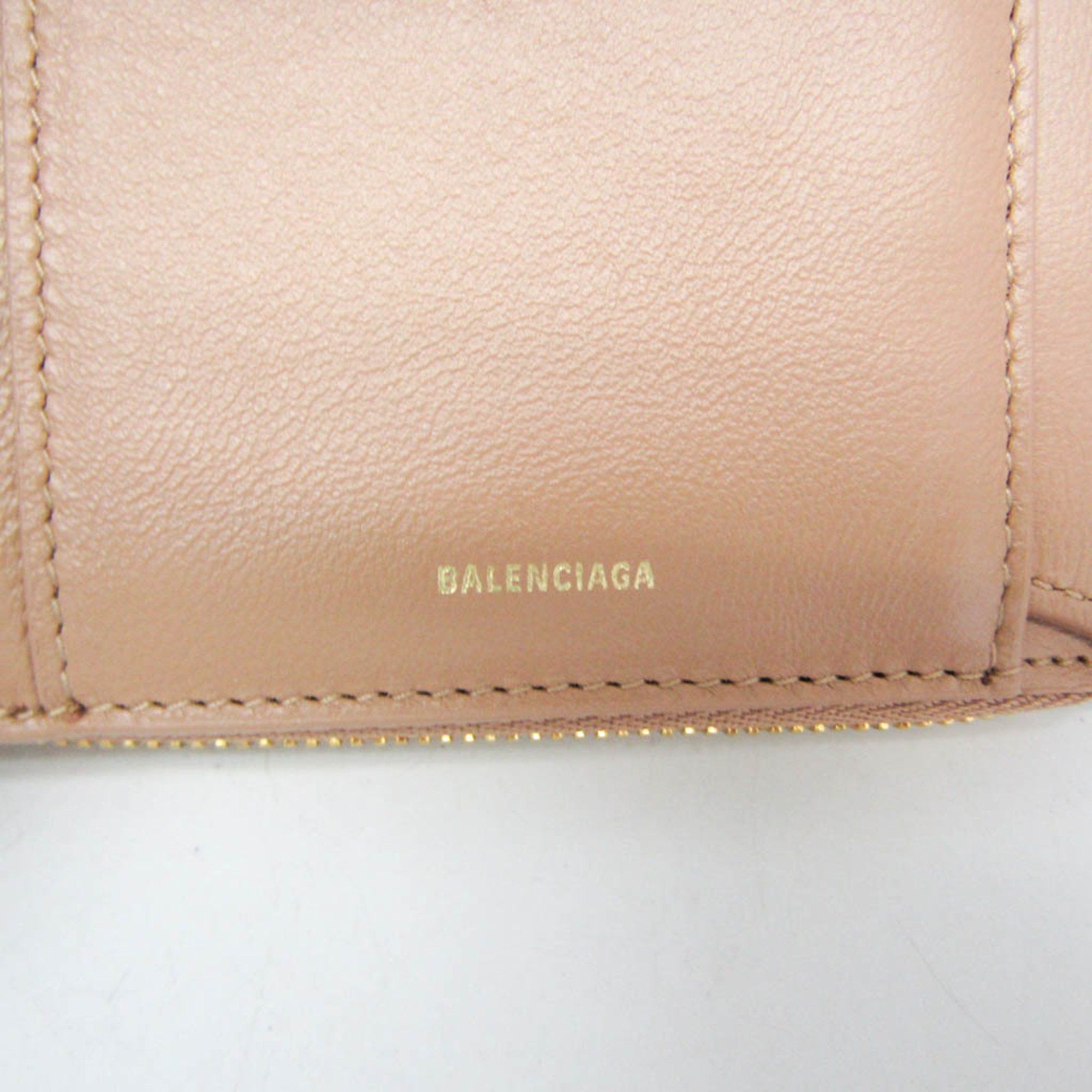 Balenciaga Balenciaga Envelope Compact Wallet 753762 Men,Women Leather Wallet (tri-fold) Pink Beige Size ONE SIZE - 11 Thumbnail