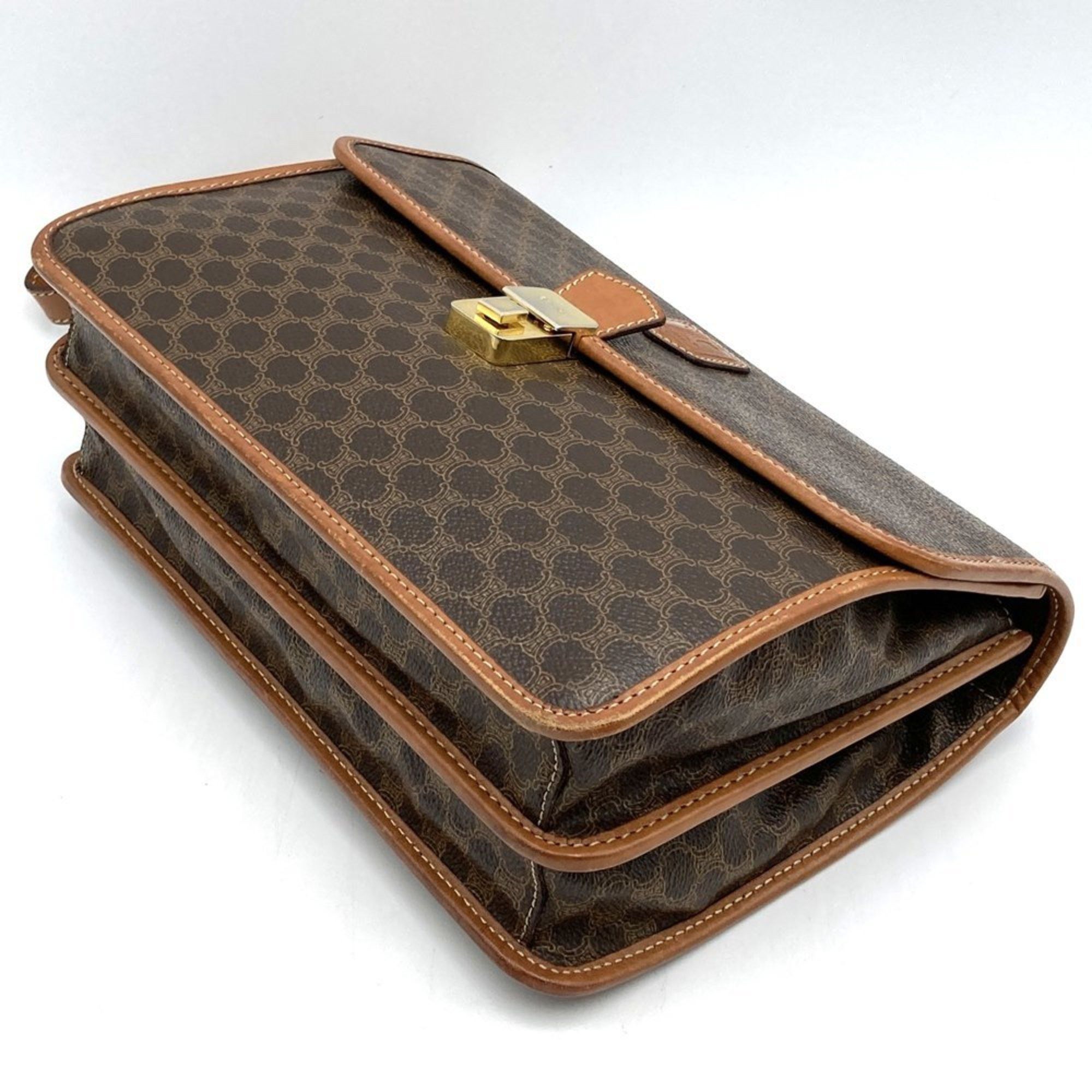 Celine CELINE M08 Second Bag, Macadam Brown Clutch Bag for Men and Women Size ONE SIZE - 3 Thumbnail
