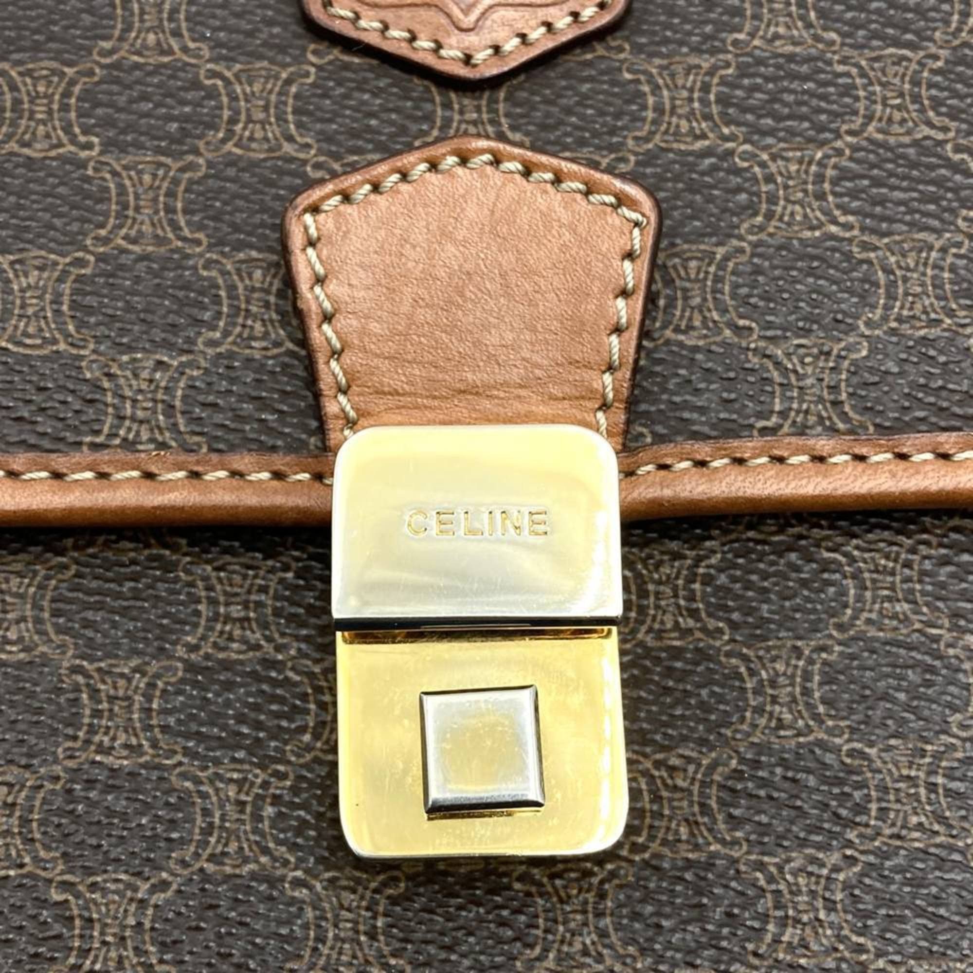 Celine CELINE M08 Second Bag, Macadam Brown Clutch Bag for Men and Women Size ONE SIZE - 12 Thumbnail