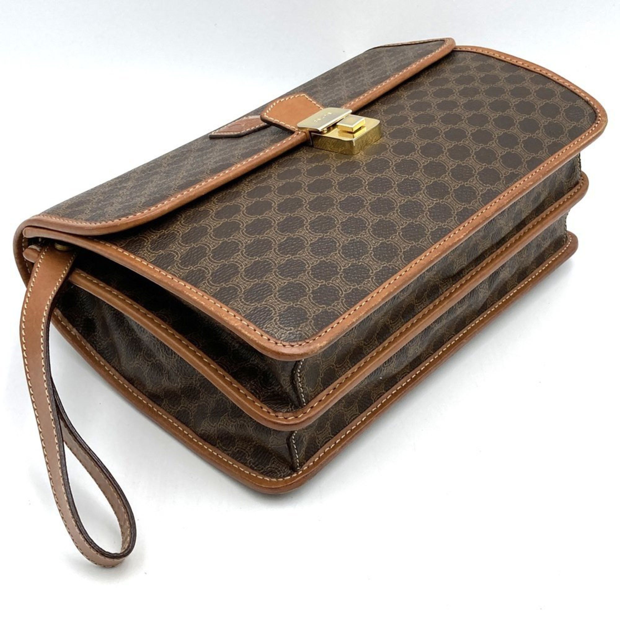 Celine CELINE M08 Second Bag, Macadam Brown Clutch Bag for Men and Women Size ONE SIZE - 4 Thumbnail