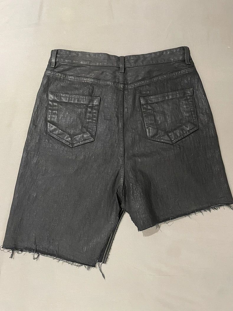 Rick Owens Rick Owens SS19 Babel Waxed Denim Shorts - dmc Size US 31 - 2 Thumbnail