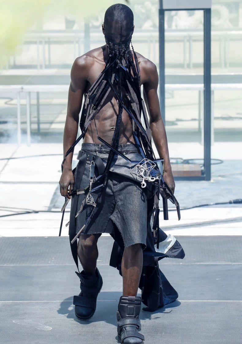 Rick Owens Rick Owens SS19 Babel Waxed Denim Shorts - dmc Size US 31 - 7 Thumbnail