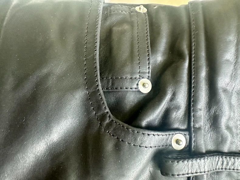 Rick Owens Rick Owens Leather Flared Zip Pants - dmc Size US 27 - 5 Thumbnail