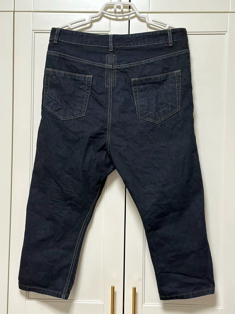 Rick Owens Drkshdw Rick Owens DKSHDW Raw Denim Cropped Pants - dmc Size US 34 / EU 50 - 2 Thumbnail