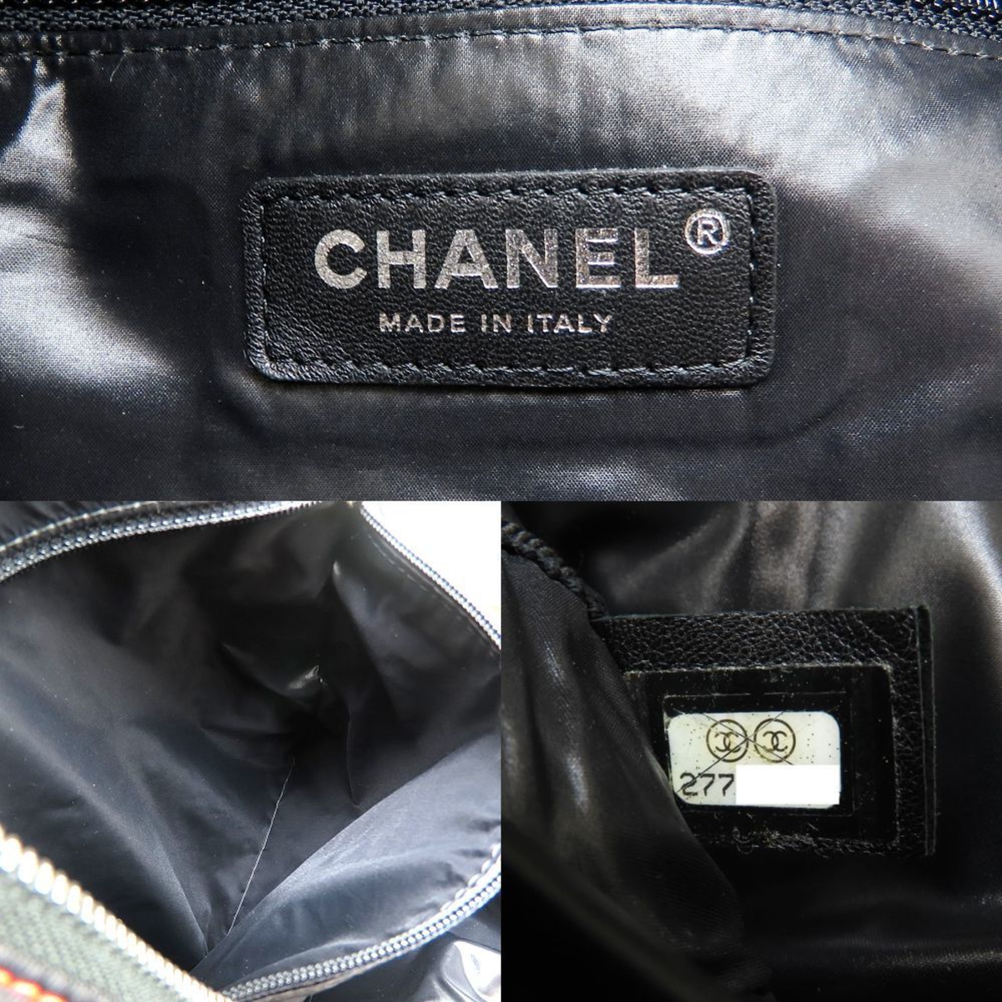 Chanel CHANEL Matelasse Neon Backpack in Nylon and Leather, Ivory, Black, Pink, 352631 Size ONE SIZE - 7 Thumbnail