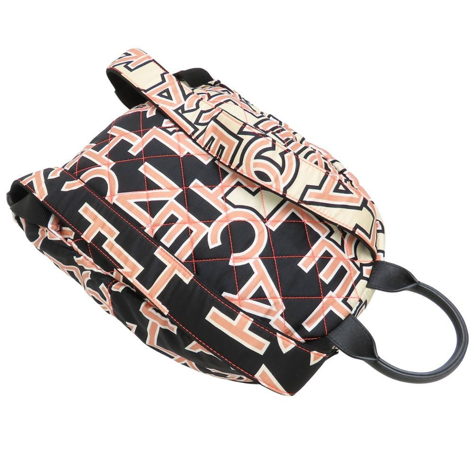 Chanel CHANEL Matelasse Neon Backpack in Nylon and Leather, Ivory, Black, Pink, 352631 Size ONE SIZE - 3 Thumbnail