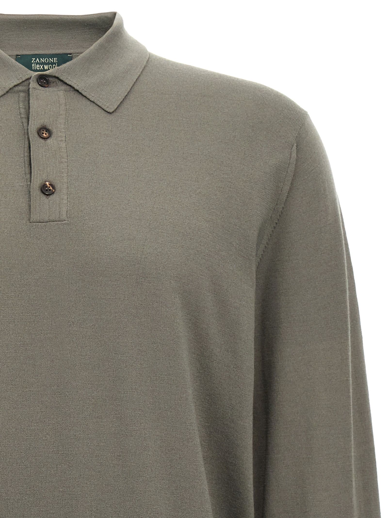 Zanone Wool Polo Shirt Size US L / EU 52-54 / 3 - 3 Thumbnail