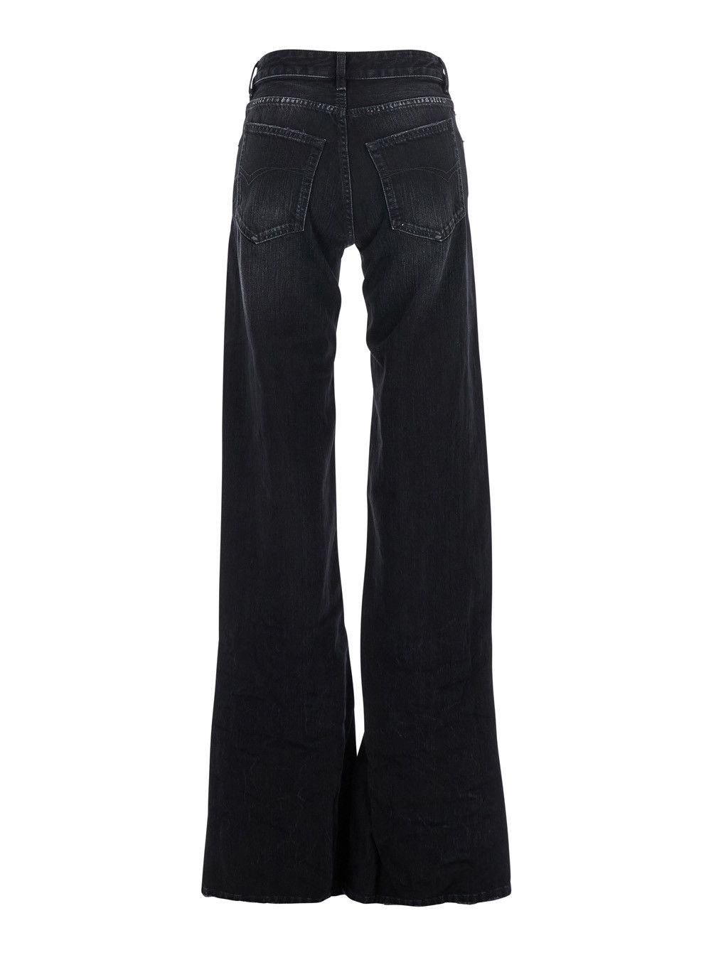 Balenciaga Black Jeans with Faded Effect and Wide Legi n Denim Woman Size 26" / US 2 / IT 38 - 2 Thumbnail