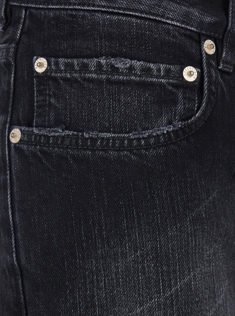 Balenciaga Black Jeans with Faded Effect and Wide Legi n Denim Woman Size 27" / US 4 / IT 40 - 3 Thumbnail