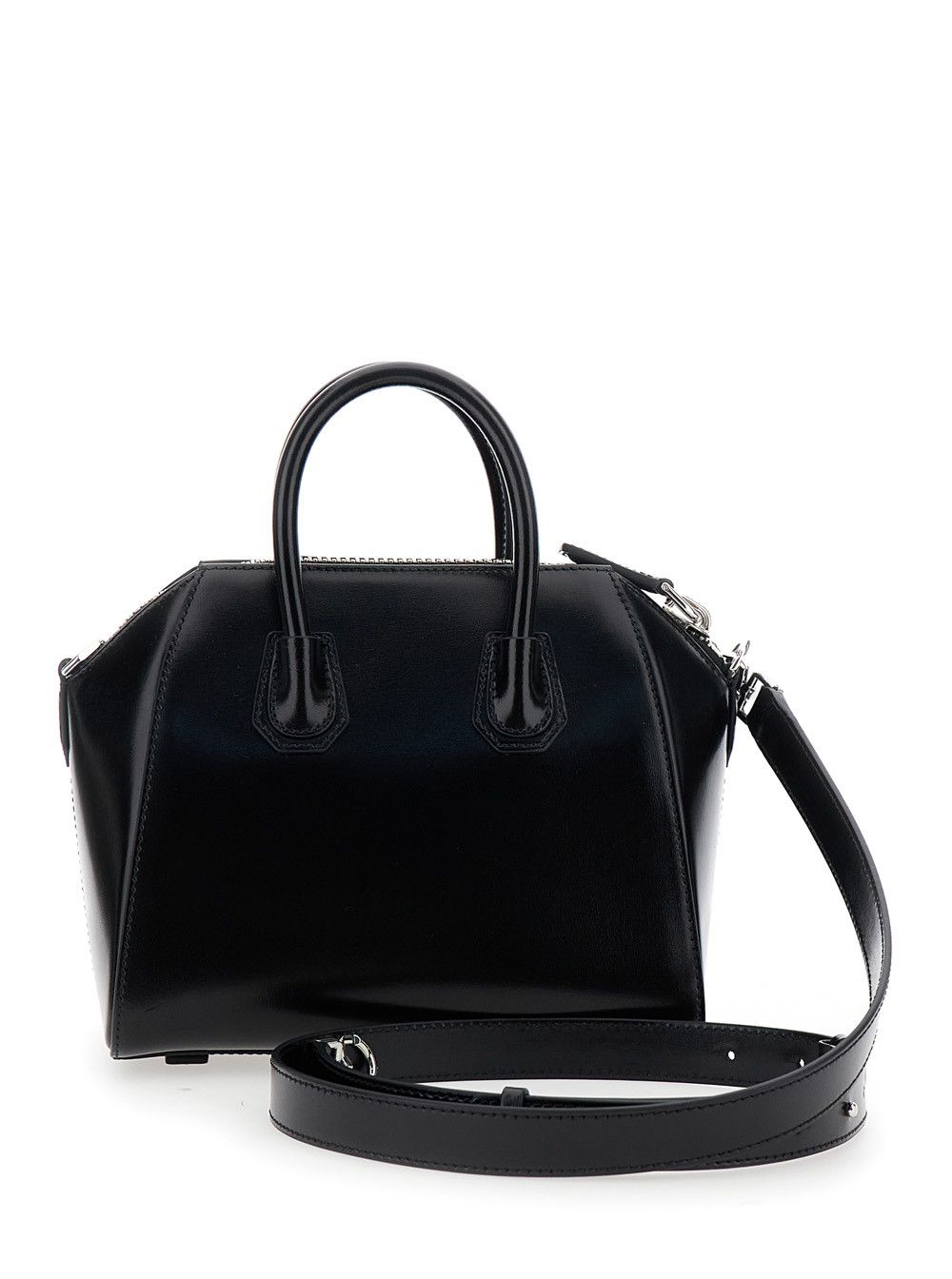 Givenchy Black Small Handbag 'Antigona' with Laminated Logo in Leather for Women Size ONE SIZE - 4 Thumbnail