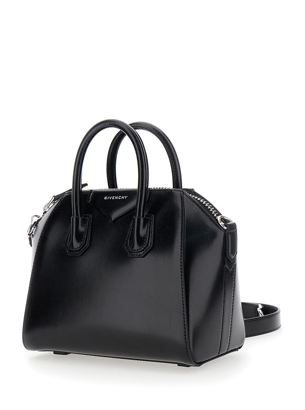 Givenchy Black Small Handbag 'Antigona' with Laminated Logo in Leather for Women Size ONE SIZE - 2 Thumbnail