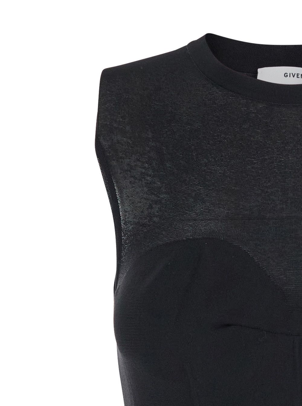 Givenchy Black Crew Neck Dress with Flared Skirt in Fabric Woman Size M / US 6-8 / IT 42-44 - 3 Thumbnail