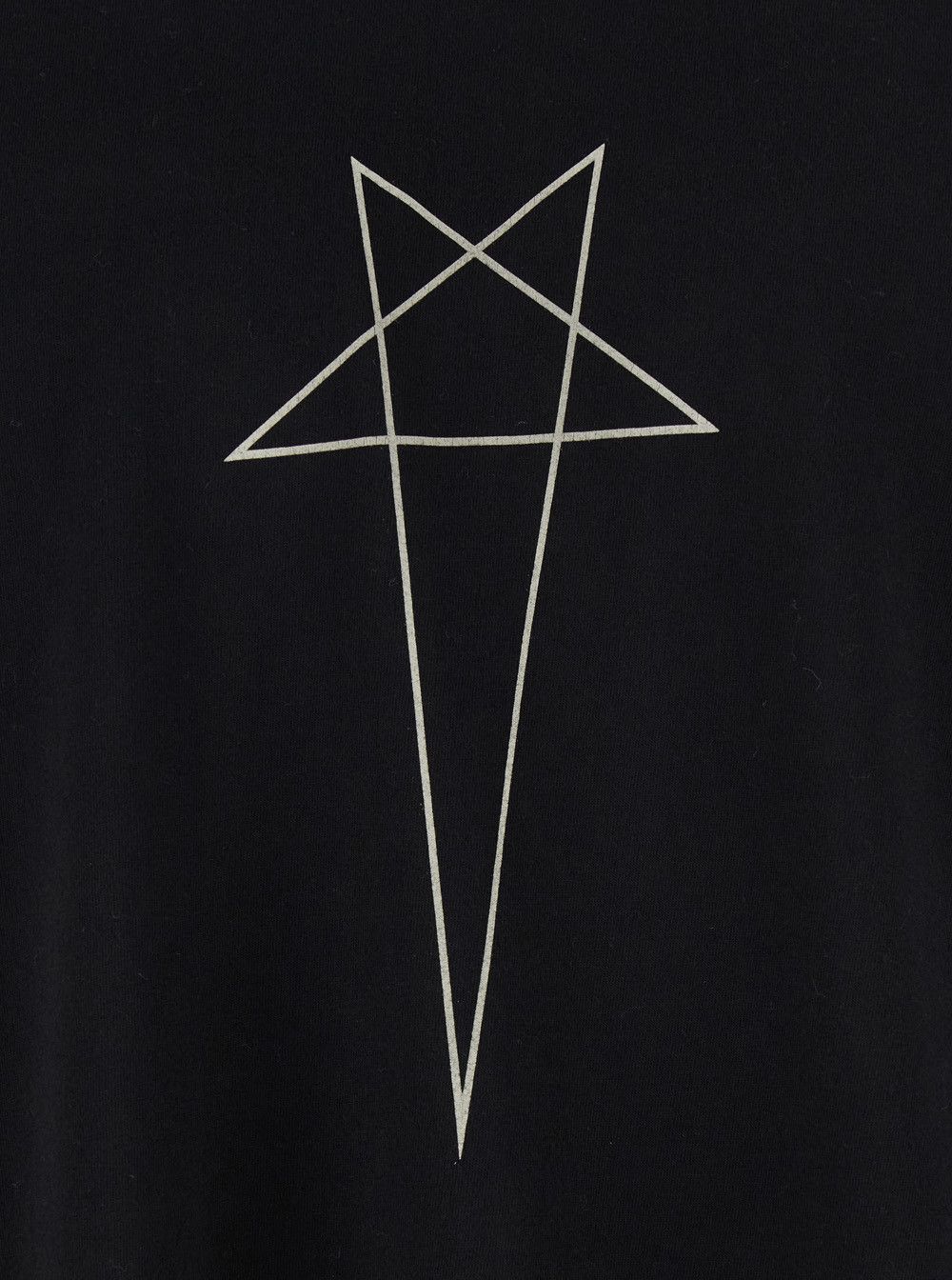 Rick Owens Drkshdw Black Crewneck T-Shirt with Logo Print on the Front in Cotton Man Size US M / EU 48-50 / 2 - 3 Thumbnail
