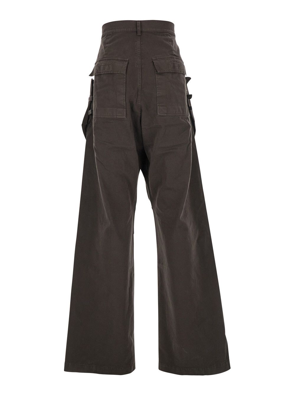 Rick Owens Drkshdw 'Stefan' Brown Wide Leg Cargo Pants with Patch Pockets in Cotton Man Size US 30 / EU 46 - 2 Thumbnail