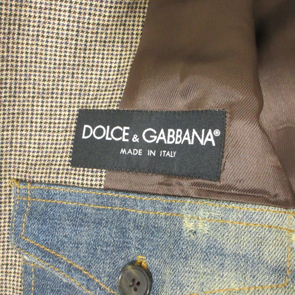 Dolce & Gabbana Dolce & Gabbana Dolce&Gabbana Portofino Glen Check Denim Tailored Jacket Denim Outerwear DUTY FREE for USA Size ONE SIZE - 7 Thumbnail