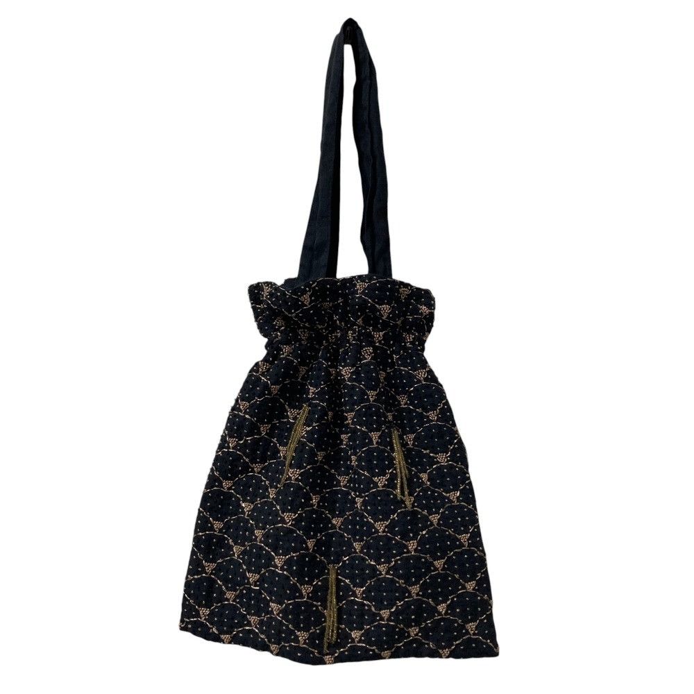 Other Other BUNON Embroidery Drawstring Handbag Cotton Handbag Size ONE SIZE - 2 Thumbnail