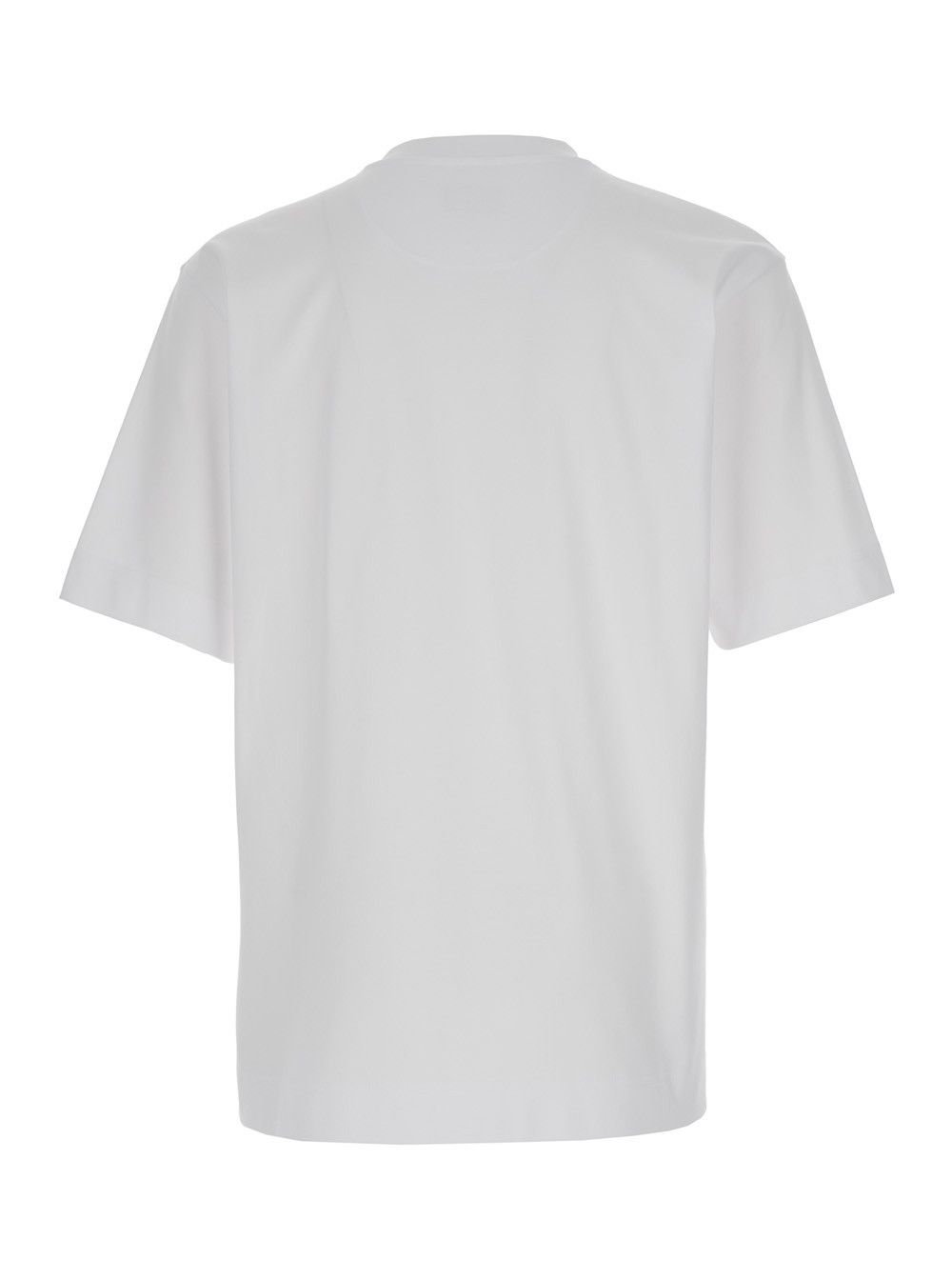 Fendi White T-Shirt with Logo Print on the Front in Men's Cotton Size US XL / EU 56 / 4 - 2 Thumbnail