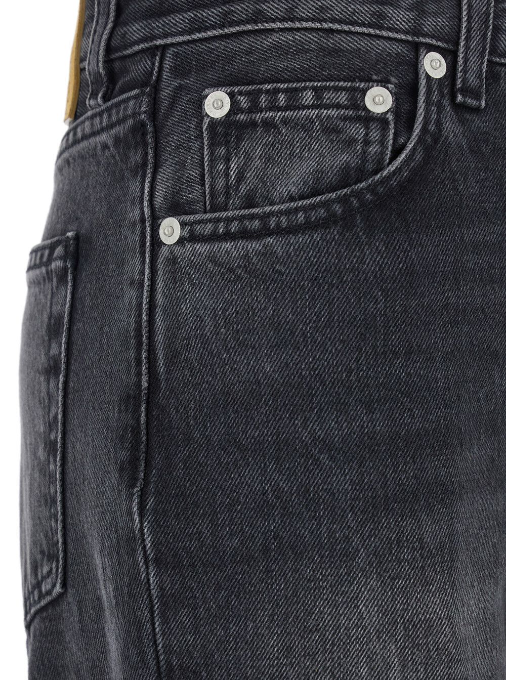 Haikure Black Jeans with Belt Loops and Logo Patch on the Rear in Denim Woman Size 27" / US 4 / IT 40 - 3 Thumbnail