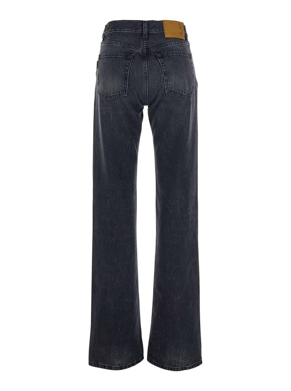 Haikure Black Jeans with Belt Loops and Logo Patch on the Rear in Denim Woman Size 27" / US 4 / IT 40 - 2 Thumbnail