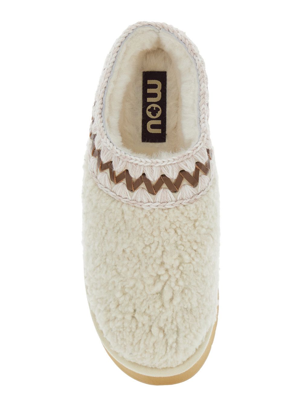 Mou White Mules with Braided Detail in Faux Fur Woman Size US 11 / IT 41 - 4 Thumbnail