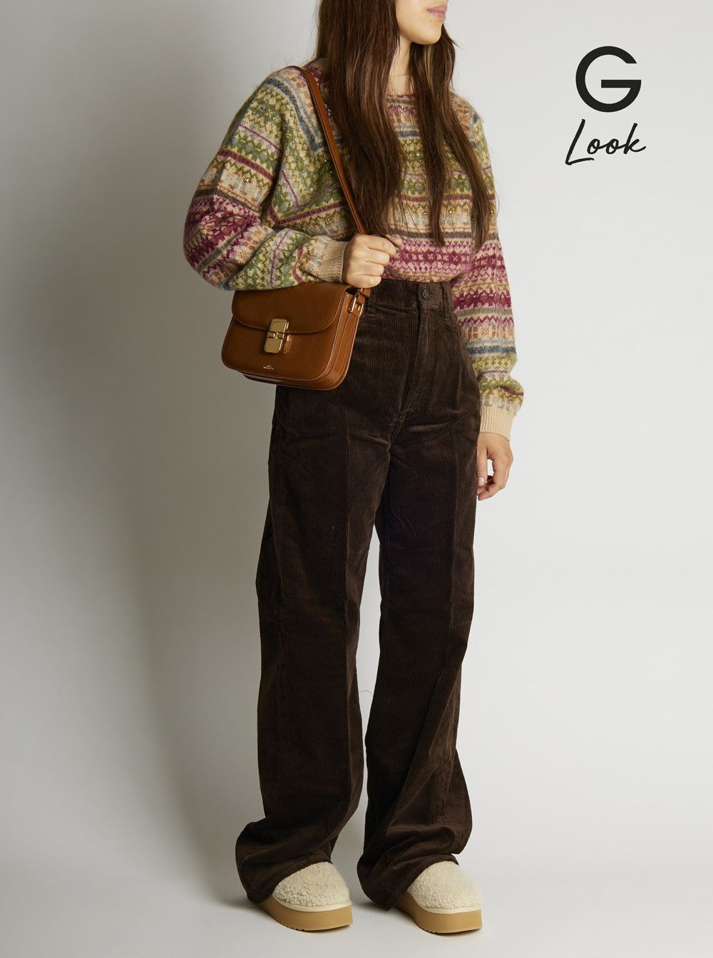 A.P.C. 'Grance' Brown Small Crossbody Bag wirh Embossed Logo Lettering on the Front and Adjustable Shoulder Strap in Hammered Leather Woman Size ONE SIZE - 6 Thumbnail