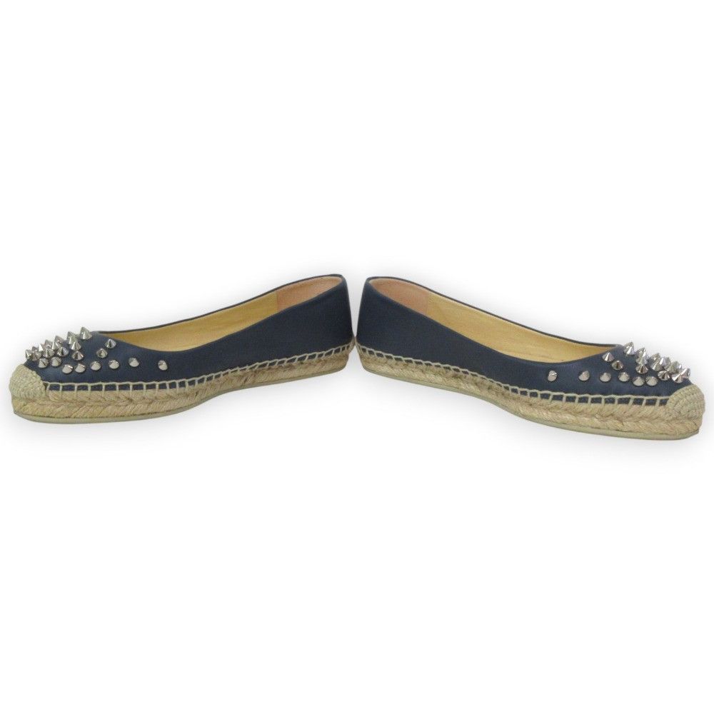 Christian Louboutin Christian Louboutin Christian Louboutin Spike Studs Espadrille Flats Leather Shoes DUTY FREE for USA Size ONE SIZE - 5 Thumbnail