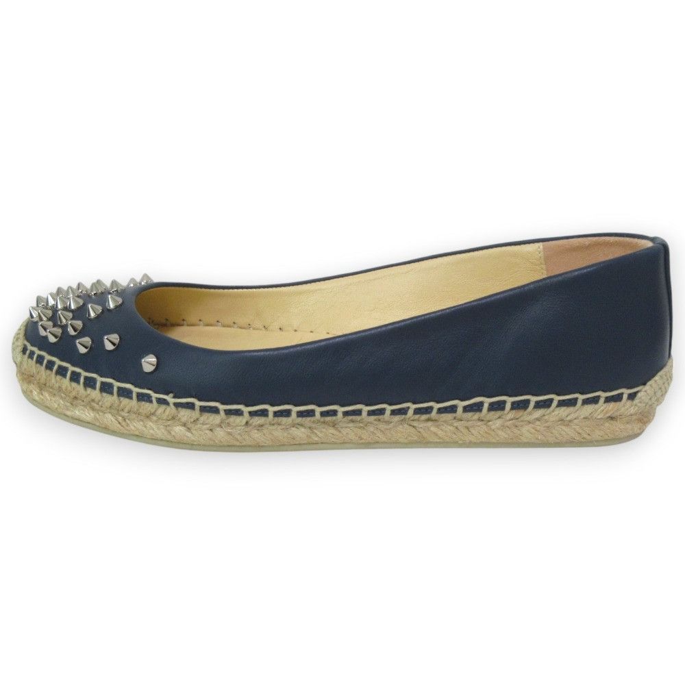 Christian Louboutin Christian Louboutin Christian Louboutin Spike Studs Espadrille Flats Leather Shoes DUTY FREE for USA Size ONE SIZE - 2 Thumbnail