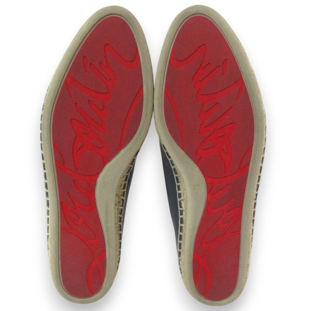 Christian Louboutin Christian Louboutin Christian Louboutin Spike Studs Espadrille Flats Leather Shoes DUTY FREE for USA Size ONE SIZE - 6 Thumbnail