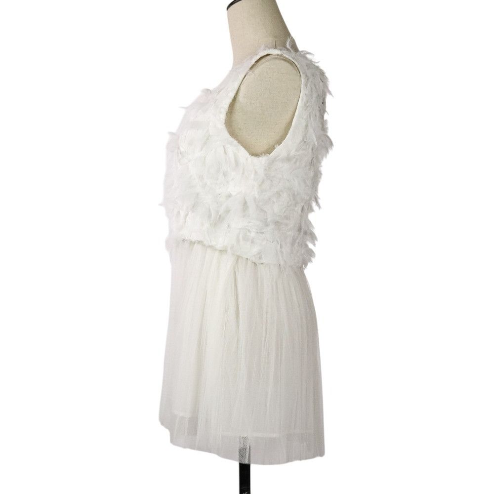 Other Other FABIANA FILIPPI Feather Tulle Sleeveless Top Others Tops DUTY FREE for USA Size ONE SIZE - 2 Thumbnail