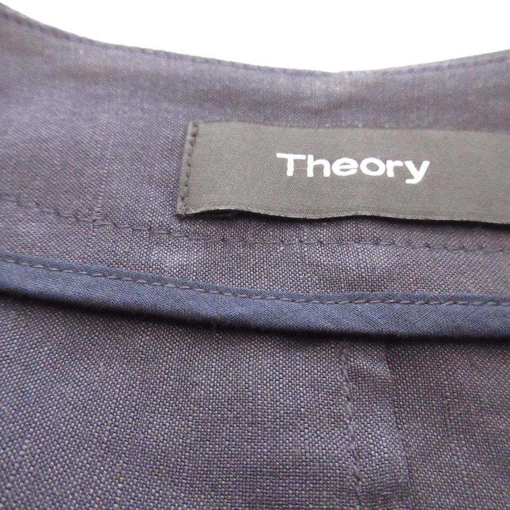 Theory Theory theory Linen Stretch Collarless Jacket Natural Material Outerwear DUTY FREE for USA Size ONE SIZE - 14 Thumbnail