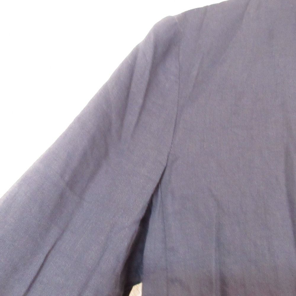 Theory Theory theory Linen Stretch Collarless Jacket Natural Material Outerwear DUTY FREE for USA Size ONE SIZE - 4 Thumbnail