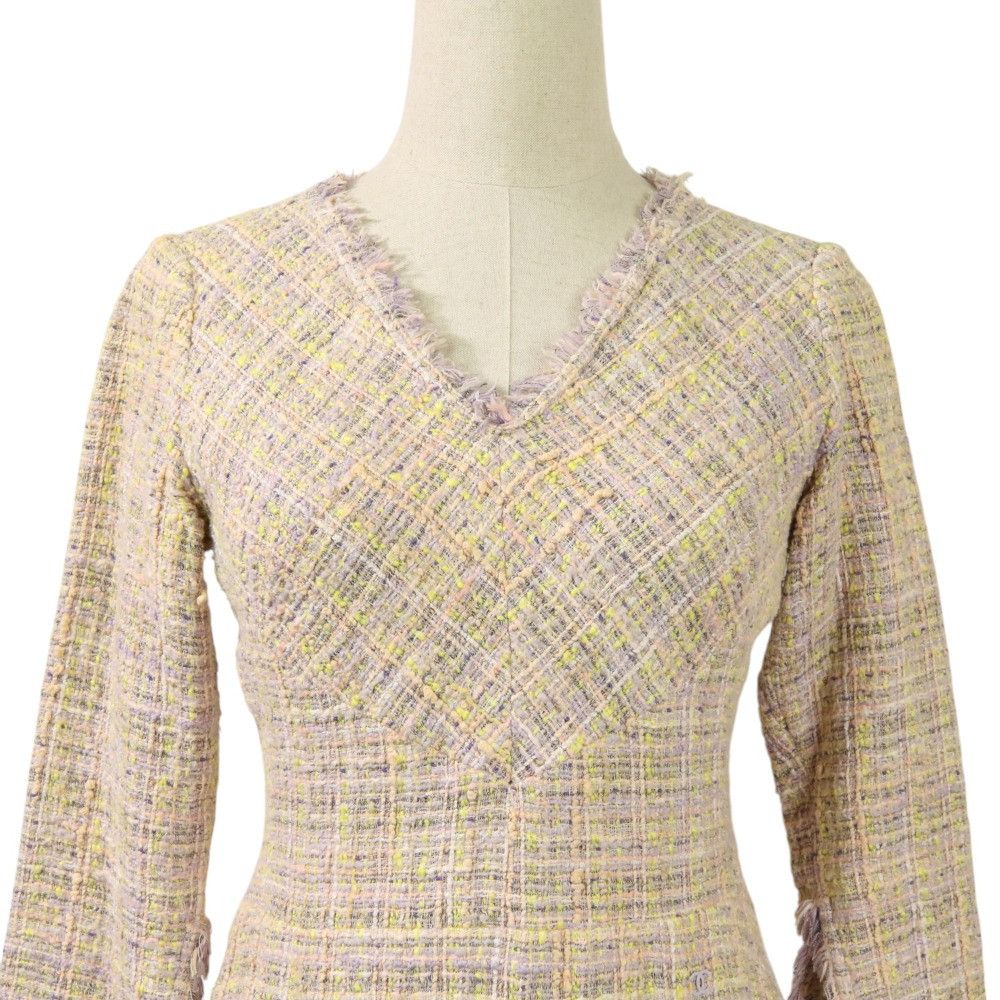 Chanel Chanel Chanel Coco Mark Summer Tweed Dress Others Dresses P22994 DUTY FREE for USA Size ONE SIZE - 4 Thumbnail