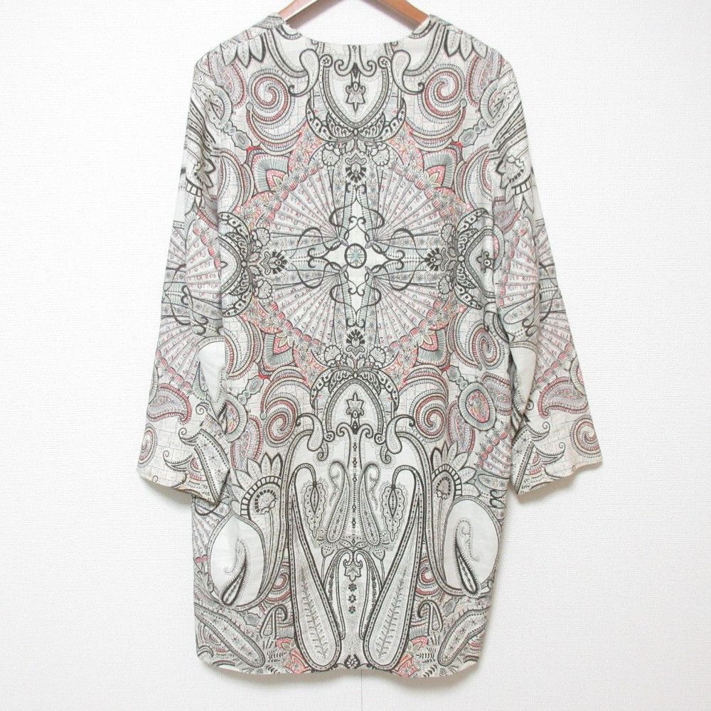 Other Other Etro Paisley Linen Silk Blend Collarless Coat Natural Material Outerwear DUTY FREE for USA Size ONE SIZE - 2 Thumbnail
