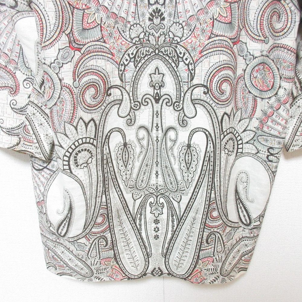 Other Other Etro Paisley Linen Silk Blend Collarless Coat Natural Material Outerwear DUTY FREE for USA Size ONE SIZE - 7 Thumbnail