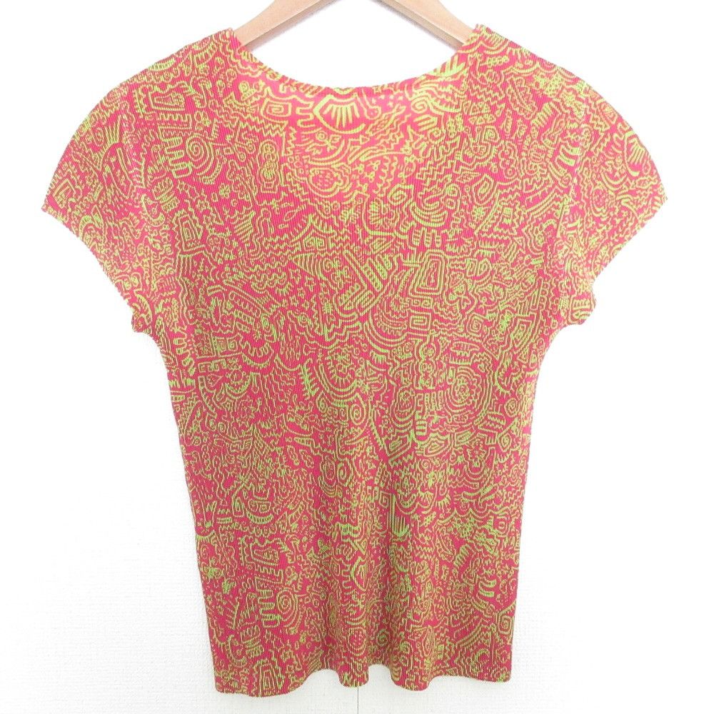 Issey Miyake Issey Miyake PLEATS PLEASE Short Sleeve Top Cotton Tops DUTY FREE for USA Size ONE SIZE - 2 Thumbnail