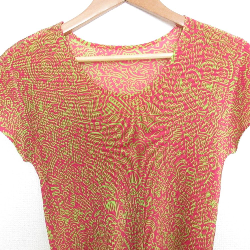 Issey Miyake Issey Miyake PLEATS PLEASE Short Sleeve Top Cotton Tops DUTY FREE for USA Size ONE SIZE - 3 Thumbnail