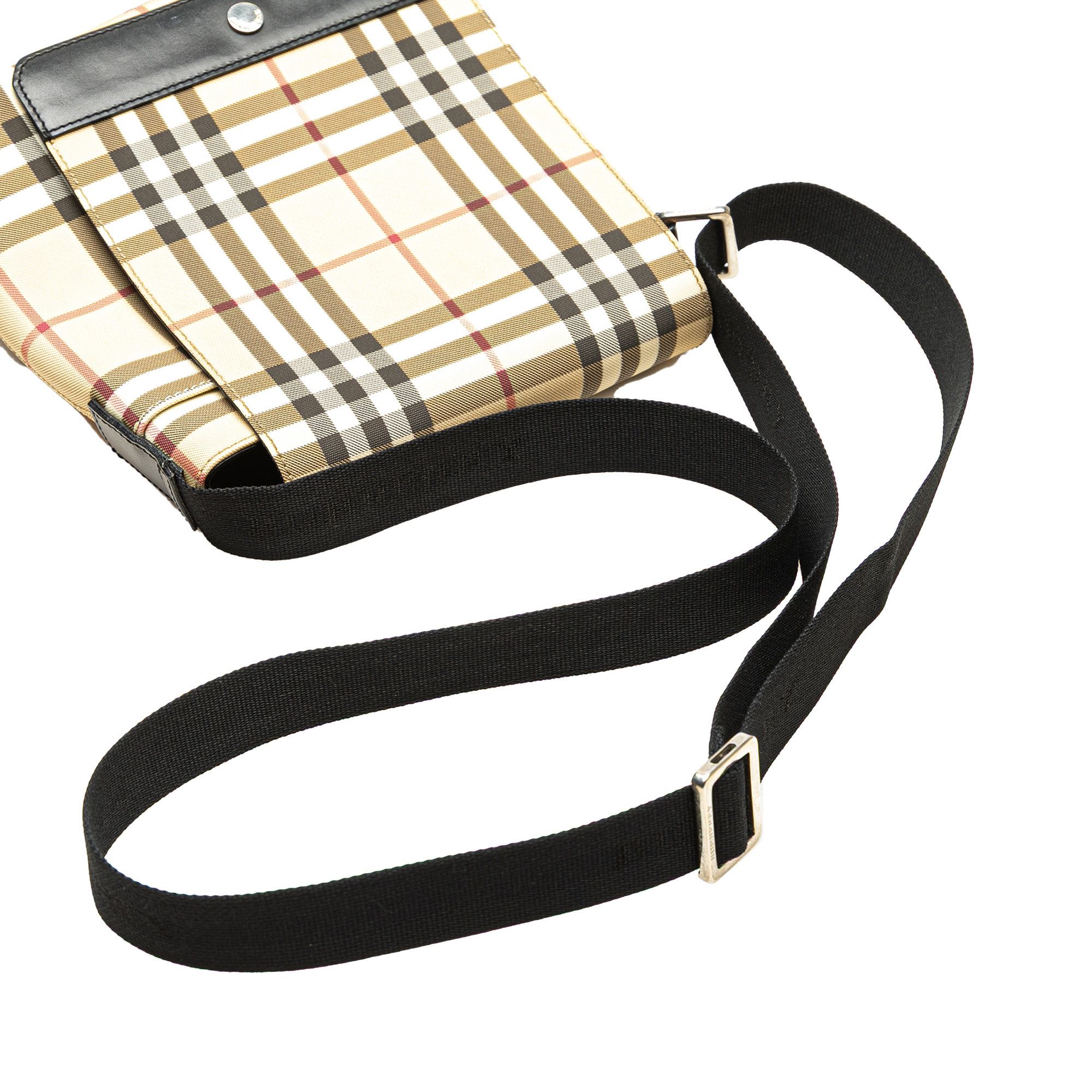 Burberry Burberry House Check Canvas Flap Crossbody Size ONE SIZE - 9 Thumbnail