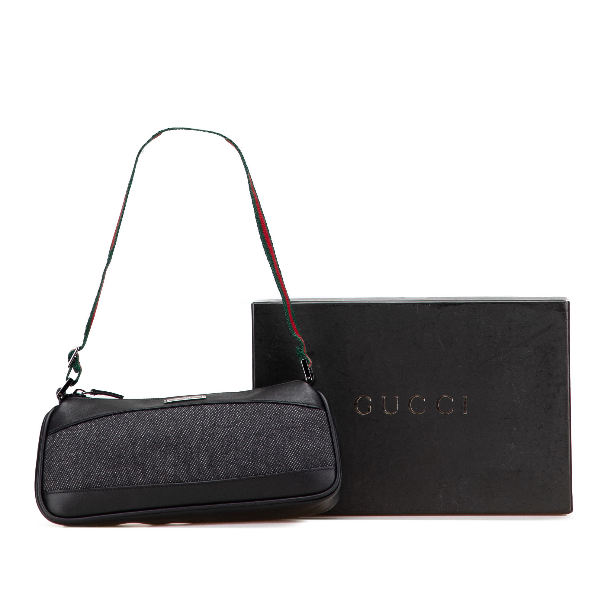 Gucci Gucci Denim Web Shoulder Bag Size ONE SIZE - 11 Thumbnail