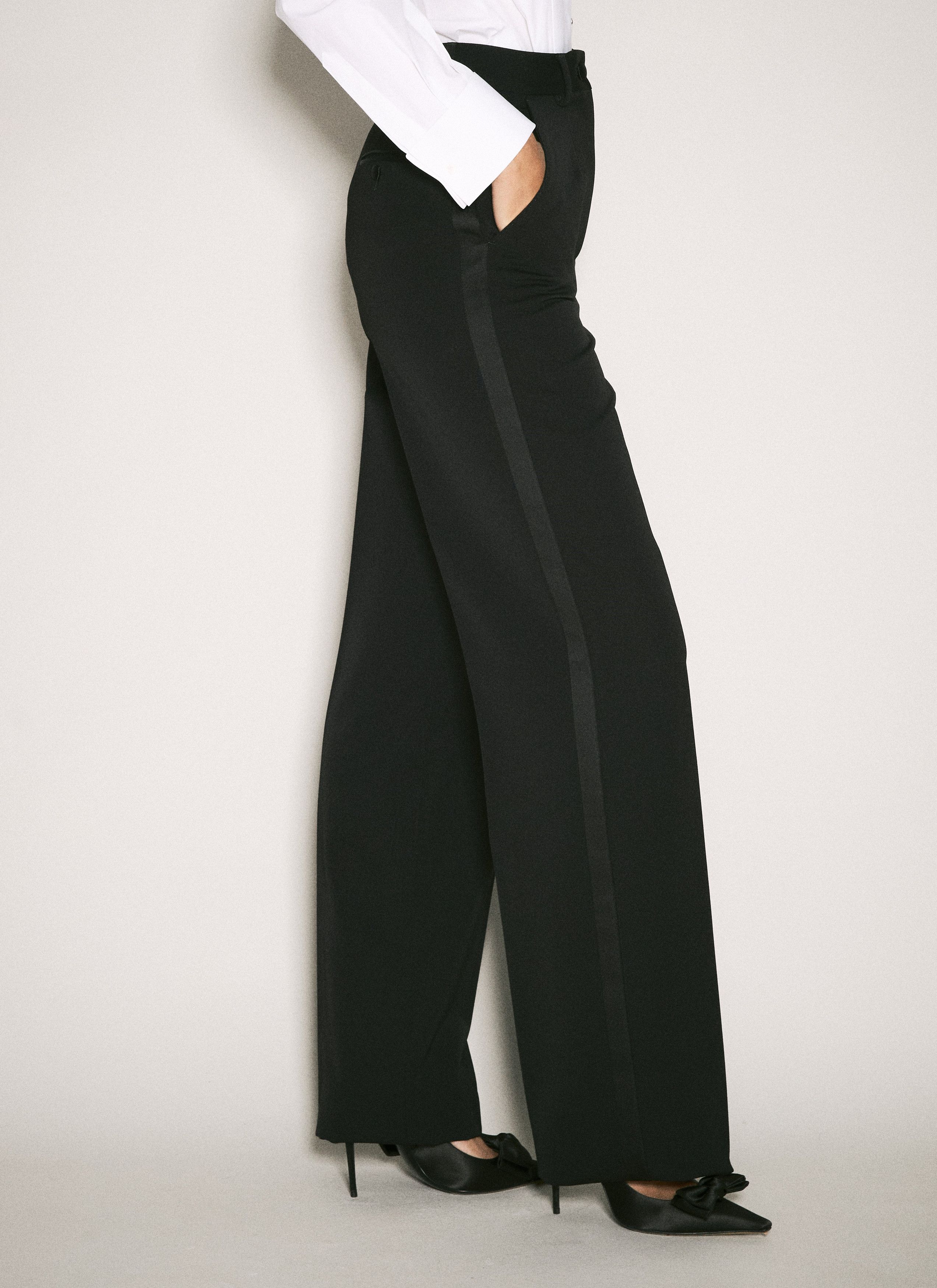 Dolce & Gabbana Wool Gabardine Tuxedo Pants Size 28" / US 6 / IT 42 - 3 Thumbnail