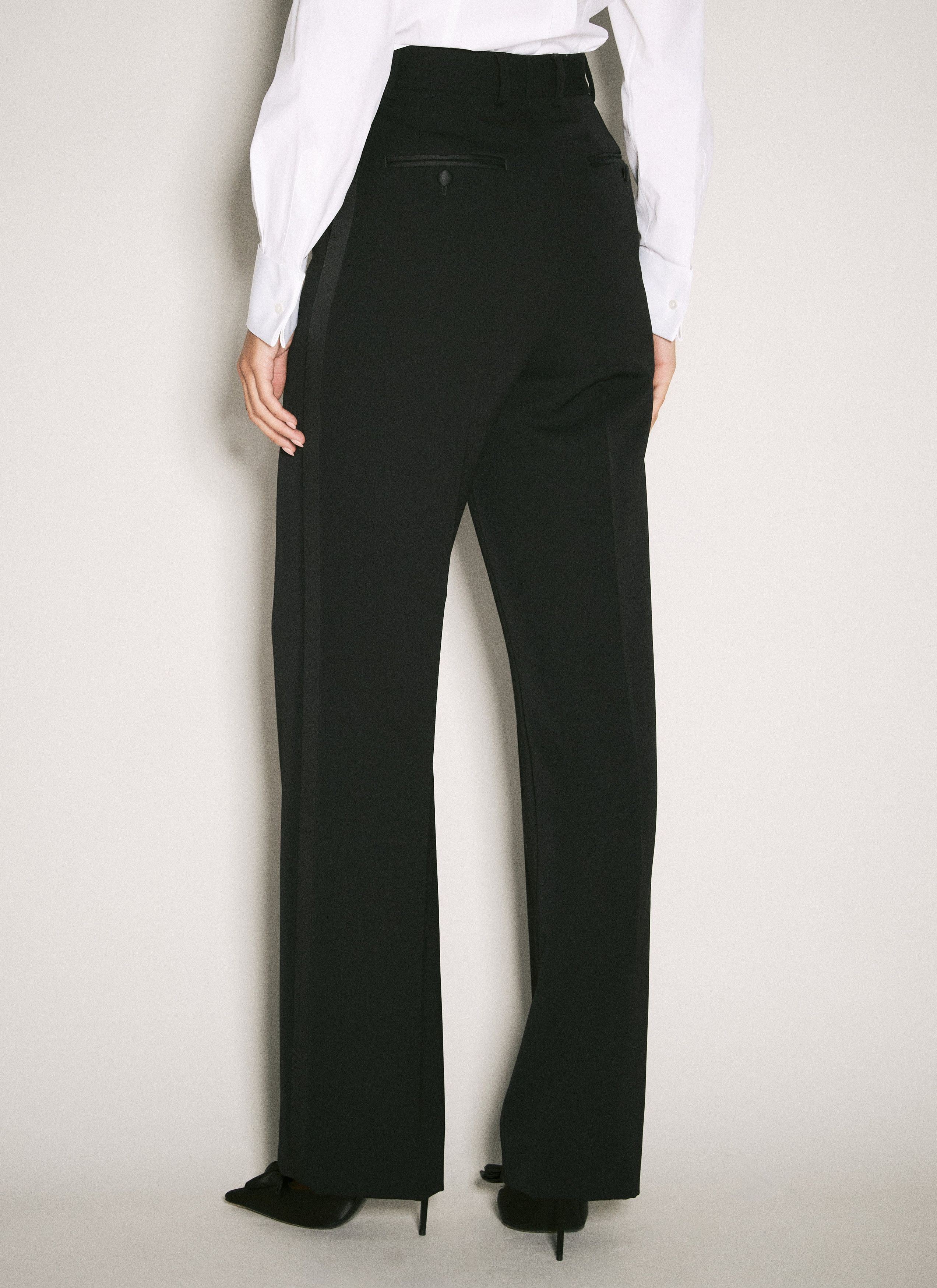 Dolce & Gabbana Wool Gabardine Tuxedo Pants Size 28" / US 6 / IT 42 - 6 Thumbnail