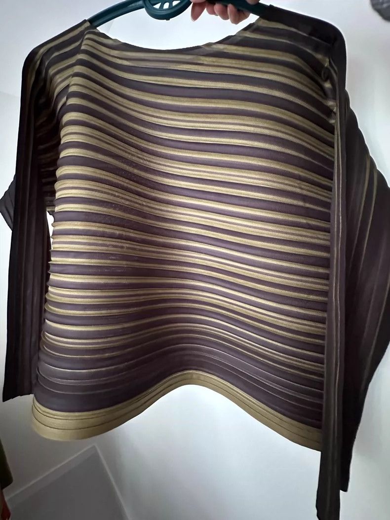 Issey Miyake Issey Miyake PP Striped Long Sleeve Top - dmc Size US S / EU 44-46 / 1 - 2 Thumbnail