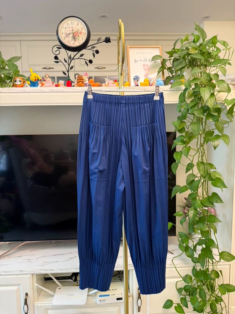 Issey Miyake Issey Miyake PP Blue Pleated Pants JF601 - dmc Size US 28 / EU 44 - 5 Thumbnail