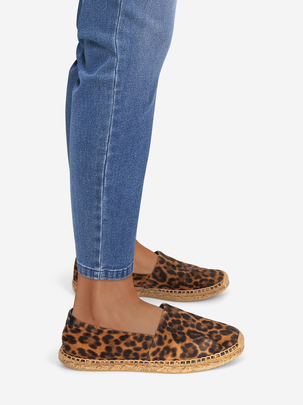 Saint Laurent Paris Brown Leopard Suede Espadrilles Size US 7 / IT 37 - 2 Thumbnail