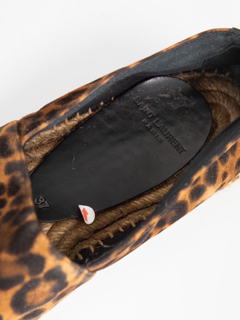 Saint Laurent Paris Brown Leopard Suede Espadrilles Size US 7 / IT 37 - 11 Thumbnail